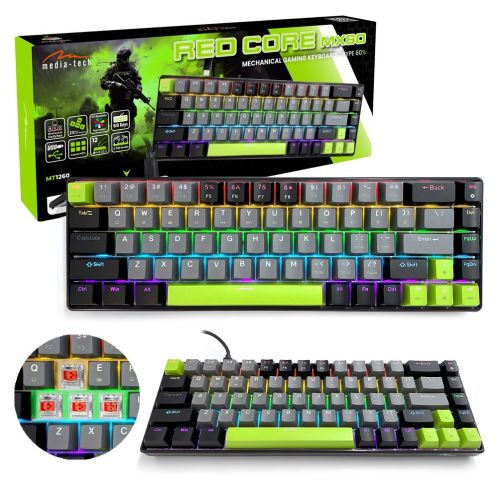 Mechanical keyboard 60% RED CORE MX60 MT1260 (MT1260)