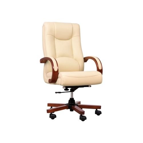 LIDER cream leather armchair (B8023 BEIGE)