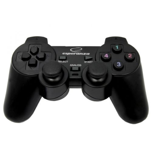 Esperanza EG102 Gaming Controller Gamepad PC,Playstation 3 Analogue / Digital USB 2.0 Black (EG102)