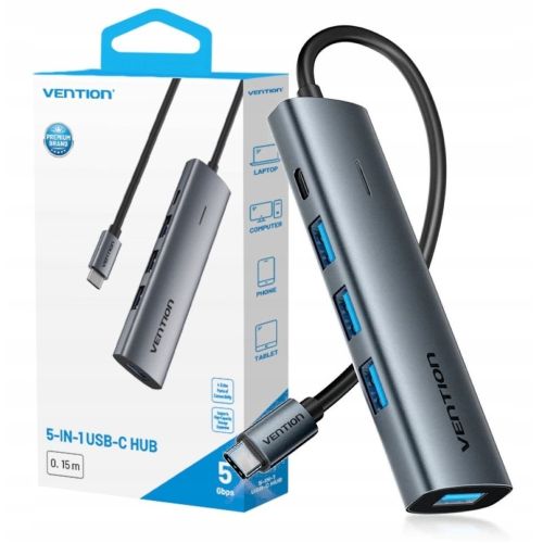 Hub 5v1 USB-C 3.0 Vention 0.15m (TGZHB)