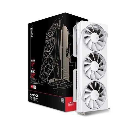 Graphics card. XFX Swift RX 9070 White 3-FAN GAM E 16G (97SWFB3W9)