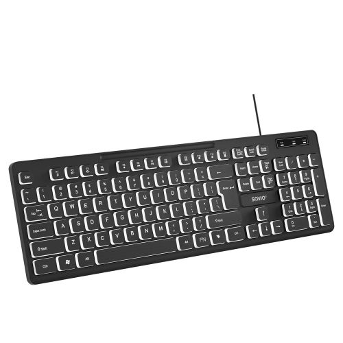 Savio KB-04 keyboard Home/Office USB QWERTY UK International Black (KB-04)