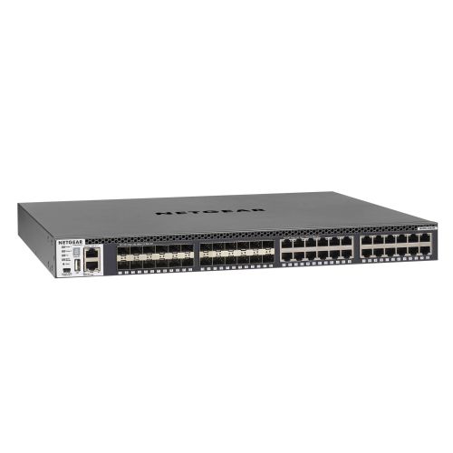 NETGEAR M4300-24X24F Managed L2/L3/L4 10G Ethernet (100/1000/10000) 1U Black (XSM4348S-100NES)