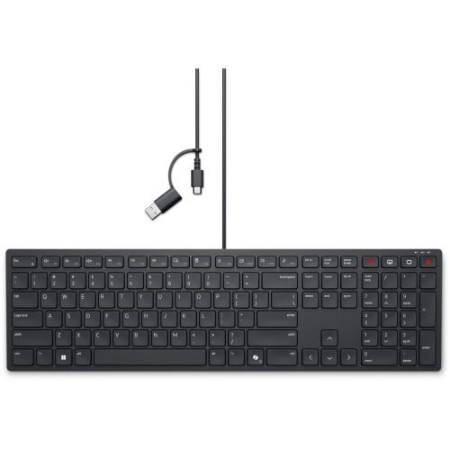 DELL KB525C keyboard Office USB QWERTY US International Black (580-BBSX)