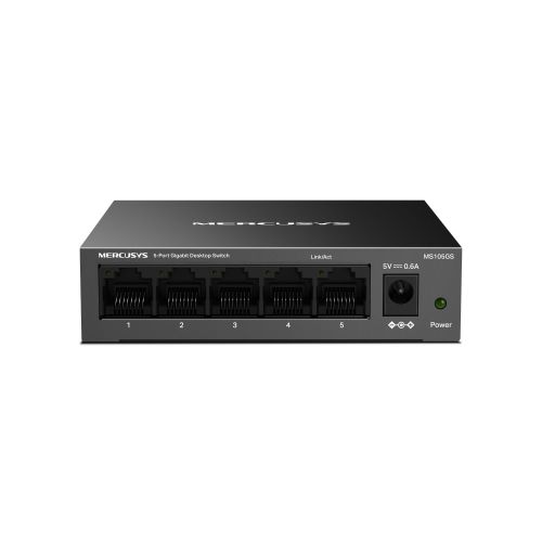 Mercusys MS105GS - Desktop switch, 5 Gigabit ports, black (MS105GS)