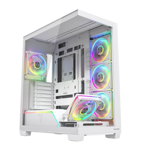 MODECOM PC CASE VOLCANO AQ 100 ARGB MIDI WHITE (MC-A-AQ100-4FA-W)