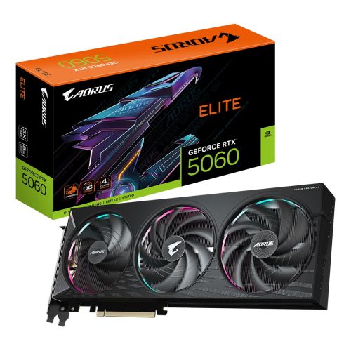 GIGABYTE AORUS GeForce RTX 5060 ELITE 8G Graphics Card - 8GB GDDR7 (GV-N5060AORUS E-8GD)
