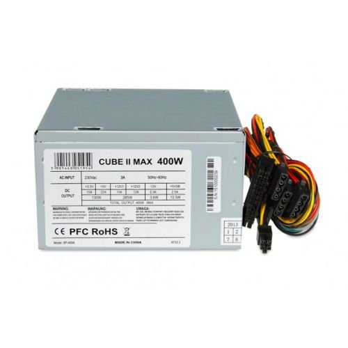 iBox CUBE II power supply unit 400 W ATX Silver (ZIC2400W12CMFA)