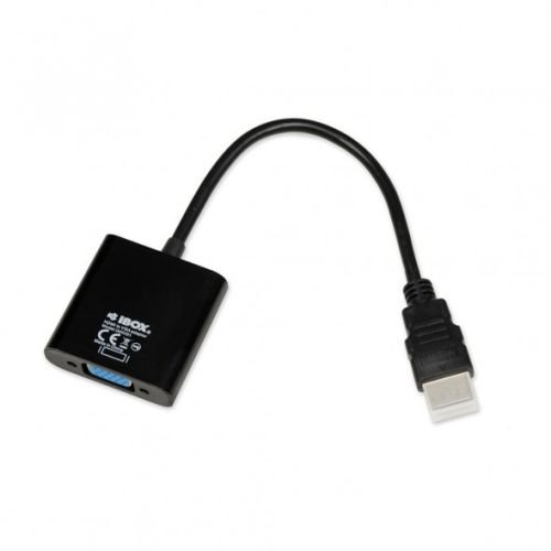 iBox IAHV01 video cable adapter HDMI Type A (Standard) VGA (D-Sub) Black (IAHV01)