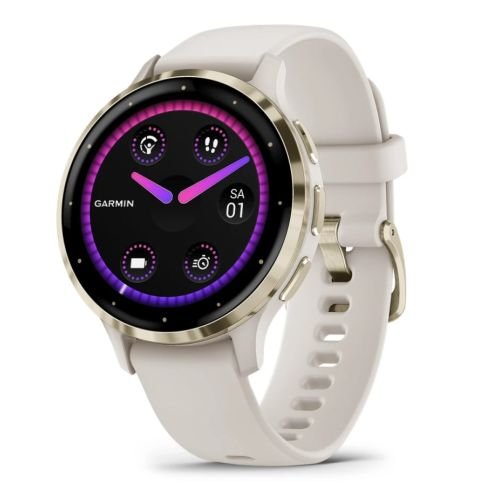 Garmin Venu 3S 3.05 cm (1.2") AMOLED 41 mm Digital 390 x 390 pixels Touchscreen Gold, Ivory Wi-Fi GPS (satellite) (010-02785-04)