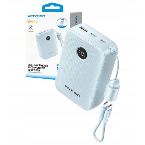 Powerbank Vention 20000mAh 2xUSB-C 1xUSB-A 22,5W BL (FKBL0-C)