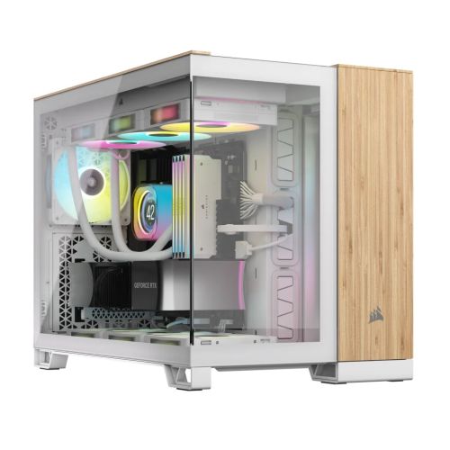 Corsair CC-9011288-WW computer case Midi Tower Bamboo, White (CC-9011288-WW)
