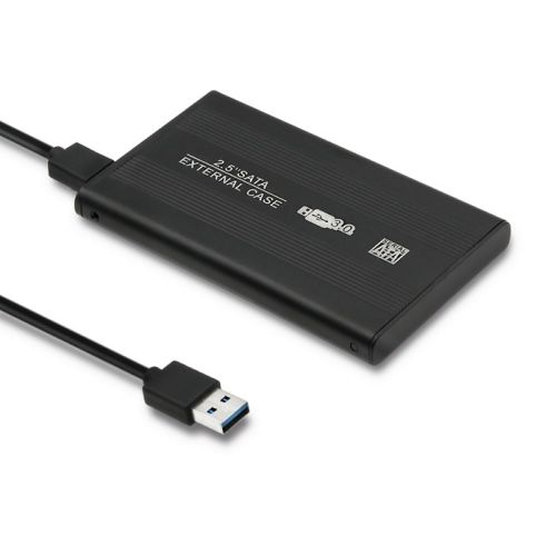 Qoltec 51861 External Hard Drive Case HDD/SSD 2.5'' SATA3 | USB 3.0 | Black (51861)