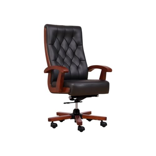 CONSUL leather armchair black (A840 BLACK)