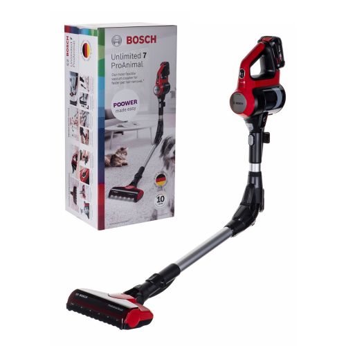 Bosch BBS711ANM stick vacuum/electric broom Bagless 0.3 L Black, Red, Stainless steel (BBS 711ANM)