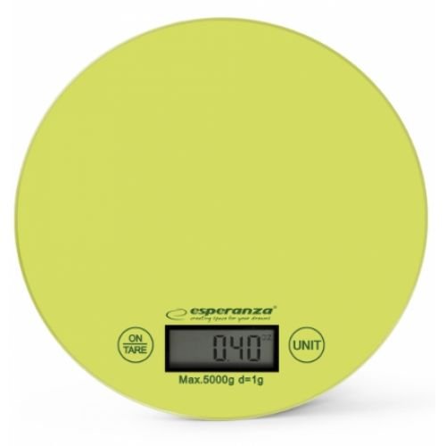 Esperanza EKS003G kitchen scale Electronic kitchen scale Green,Yellow Countertop Round (EKS003G)