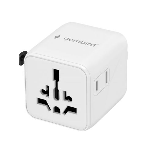 Gembird TPA-INT-01-W Universal travel power adapter, white (TPA-INT-01-W)