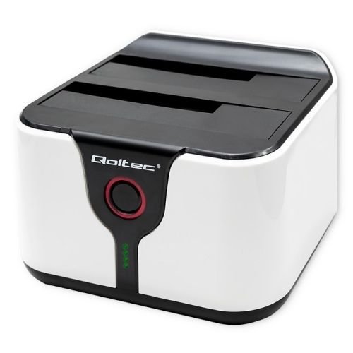 Qoltec 50309 HDD SSD 2.5" 3.5" docking station | SATA III | USB 3.0 | Super speed 5Gb/s | with Clonning function (50309)
