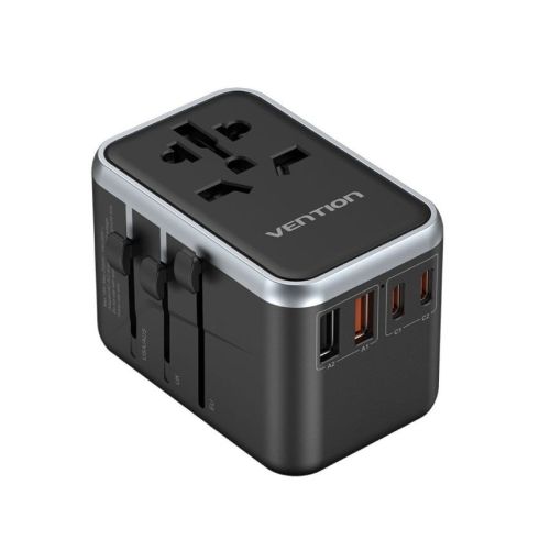Vention 65W GaN Travel Adapter and Charger 2x USB-A 2x USB-C (FJFB0)