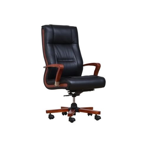 AMBASSADOR leather armchair black (A841 BLACK)