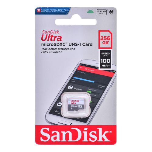 SanDisk Ultra 256 GB MicroSDXC UHS-I Class 10 (SDSQUNR-256G-GN3MN)
