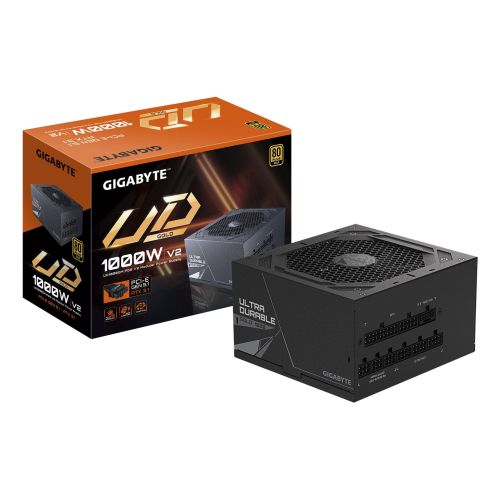 GIGABYTE UD1000GM PG5 V2 Power Supply Unit- PCIe Gen 5.1, 80 PLUS Gold, Fully Modular Design, 120mm Fan, ATX 3.1 compatible, EU Plug (GP-UD1000GM PG5 V.2)