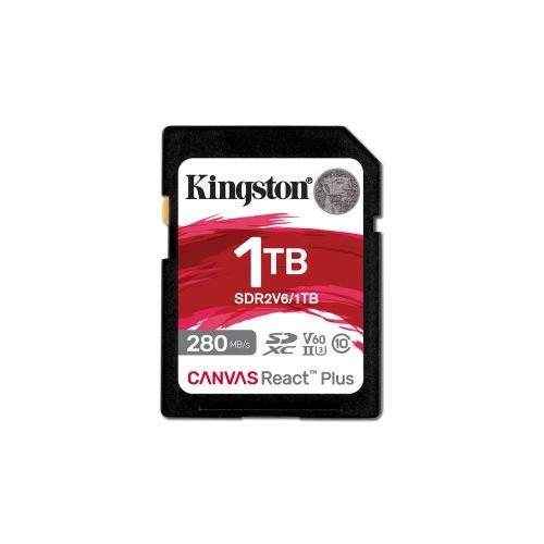 Kingston Technology 1TB Canvas React Plus SDXC UHS-II 280R/150W U3 V60 for Full HD/4K (SDR2V6/1TB)