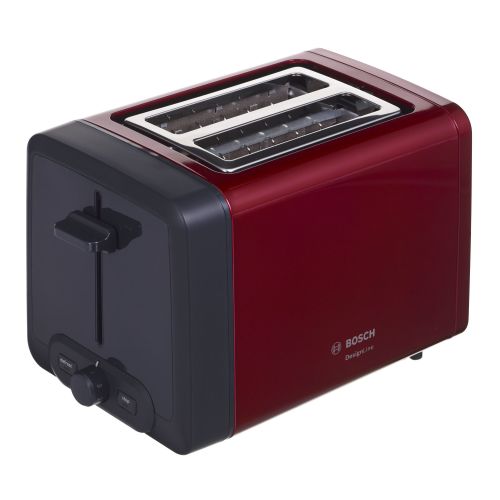 Bosch TAT4P424DE toaster 2 slice(s) 970 W Black, Red (TAT4P424)