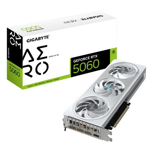 GIGABYTE GeForce RTX 5060 AERO OC 8G Graphics Card - 8GB GDDR7 (GV-N5060AERO OC-8GD)