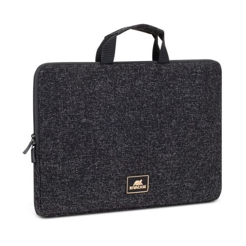 RIVACASE Anvik 15,6" laptop case, black, with handle, waterproof material, plush interior, back pocket for smartphone, business cards, accessories (RC7915_BK)