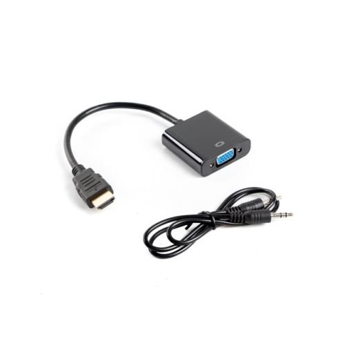 Lanberg AD-0017-BK video cable adapter 0.2 m HDMI-A VGA Black (AD-0017-BK)
