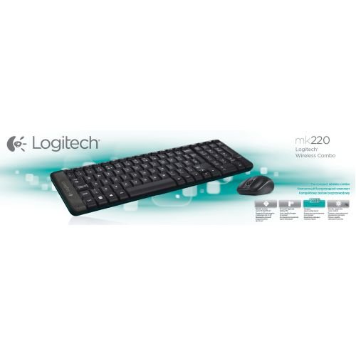 Logitech G MK220 keyboard RF Wireless QWERTY US International Black (920-003161)