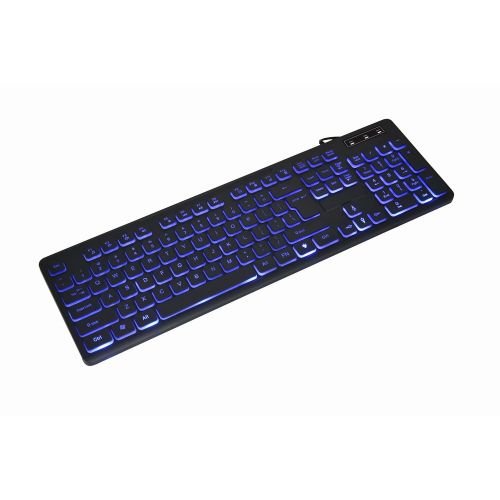 Gembird KB-UML3-02 backlight multimedia keyboard (3-color), black, US layout (KB-UML3-02)
