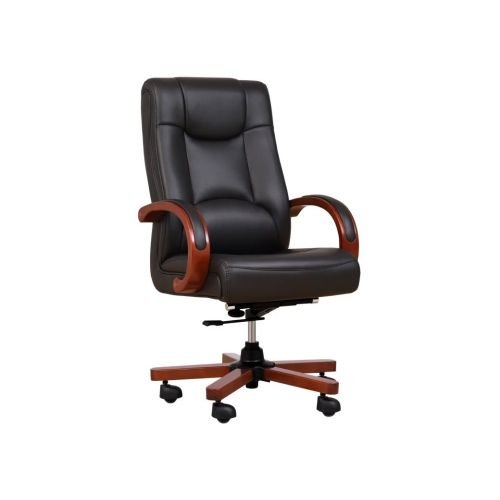 LEADER leather armchair black (B8023 BLACK)