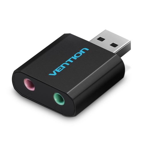 Vention USB External Sound Card Black Metal Type (VAB-S17-B)