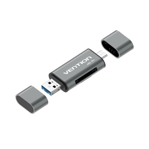 Vention USB3.0 Multi-function Card Reader Gray Metal Type (CCHH0)