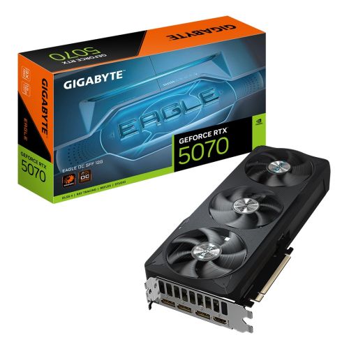 GIGABYTE GeForce RTX 5070 EAGLE OC SFF 12G Graphics Card - 12GB GDDR7, 192bit, PCI-E 5.0, 2587 MHz Core Clock, 3 x DP 2.1a, 1 x HDMI 2.1b, NVIDIA DLSS 4, GV-N5070GAMING OC-12GD (GV-N5070EAGLE OC-12GD)