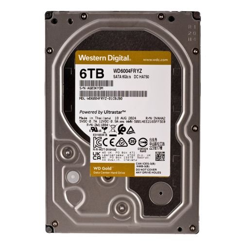 Western Digital Gold WD6004FRYZ internal hard drive 6 TB 7200 RPM 128 MB 3.5" Serial ATA III (WD6004FRYZ)