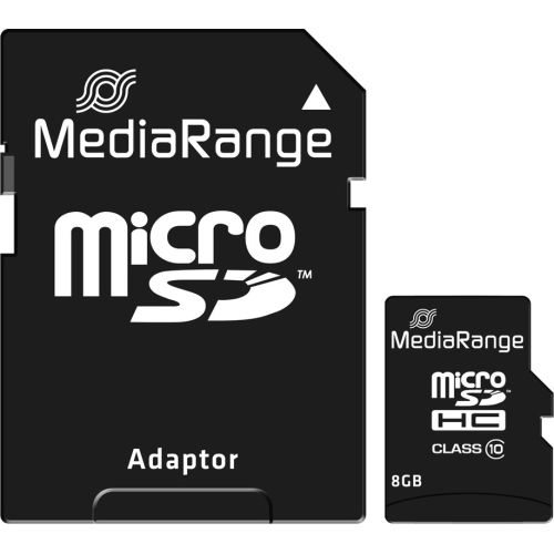 MediaRange 8 GB microSDHC black, class 10 (MR957)