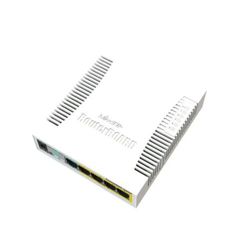 Mikrotik RB260GSP network switch Managed Gigabit Ethernet (10/100/1000) Power over Ethernet (PoE) White (CSS106-1G-4P-1S)