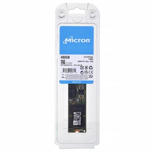 SSD Micron 7450 PRO 480GB M.2 (22x80) NVMe PCI 4.0 MTFDKBA480TFR-1BC1ZABYYR (DWPD 1) (MTFDKBA480TFR-1BC1ZABYYR)