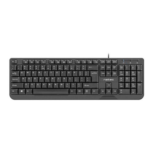 NATEC KEYBOARD TROUT SLIM USB, US LAYOUT, BLACK (NKL-0967)
