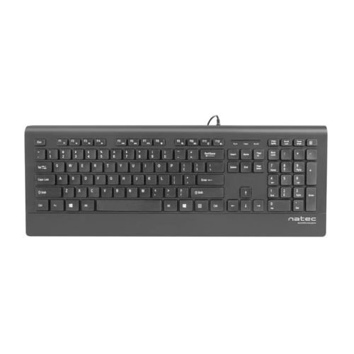 Natec Multimedia Keyboard BARRACUDA slim USB, US layout, black (NKL-0876)