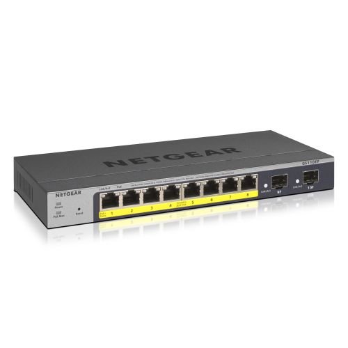 Netgear GS110TP Managed L2/L3/L4 Gigabit Ethernet (10/100/1000) Power over Ethernet (PoE) Grey (GS110TP-300EUS)