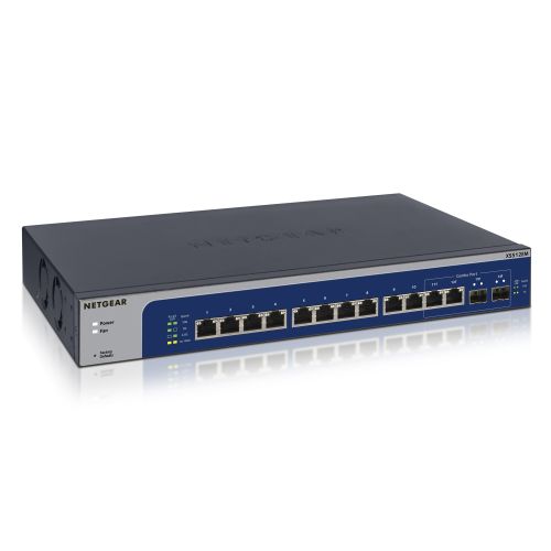 Netgear XS512EM Managed L2 10G Ethernet (100/1000/10000) Blue,Grey 1U (XS512EM-100EUS)