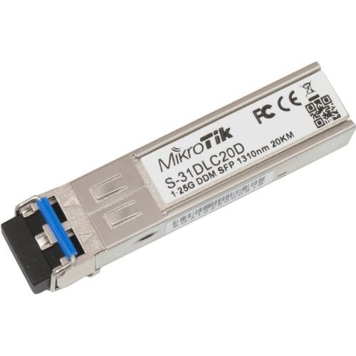 Mikrotik S-31DLC20D network transceiver module 1250 Mbit/s SFP 1310 nm (S-31DLC20D)