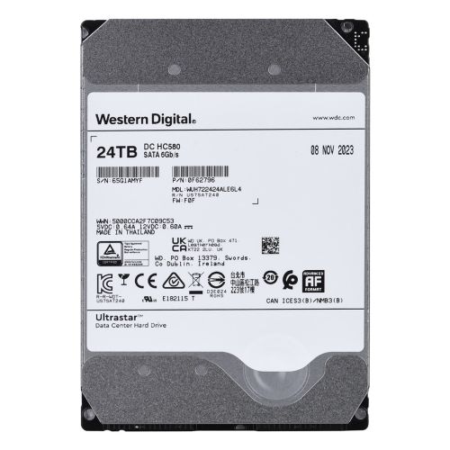 Western Digital Ultrastar DC HC580 3.5" 24 TB Serial ATA (0F62796)