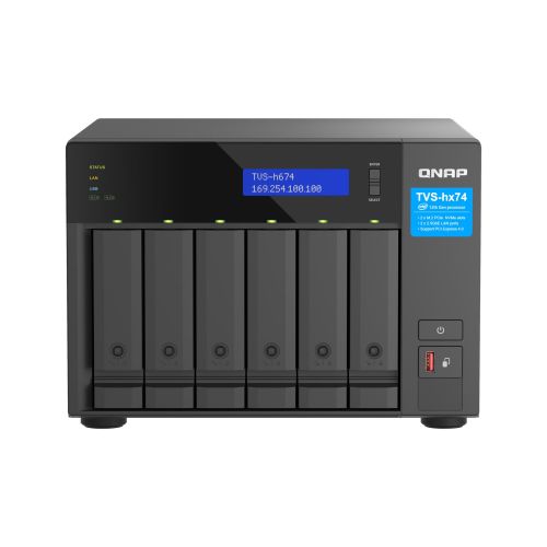 QNAP TVS-H674 NAS Tower Intel® Core™ i5 i5-12400 32 GB DDR4 QuTS hero Black (TVS-H674-I5-32G)