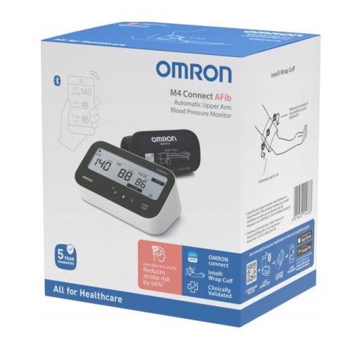 OMRON M4 Connect Afib Upper Arm Blood Pressure Monitor (HEM-7196T1-FLE)