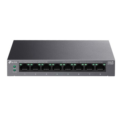 TP-Link LiteWave 8-Port Gigabit Desktop Switch with 8-Port PoE+ (LS108GP)